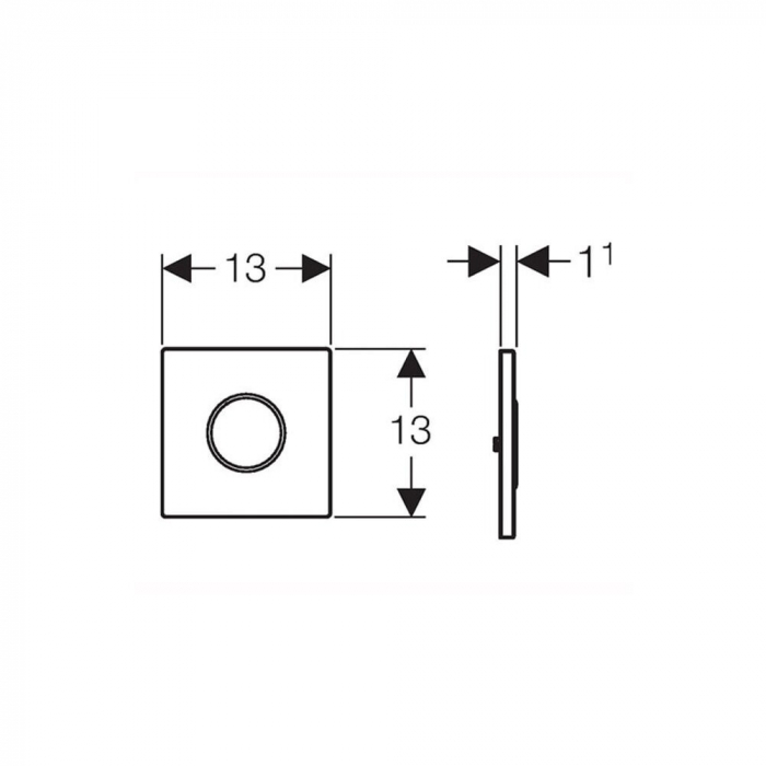 Clapeta de actionare Geberit Sigma 10 Pentru pisoar electronica cu senzor 220 V [3]