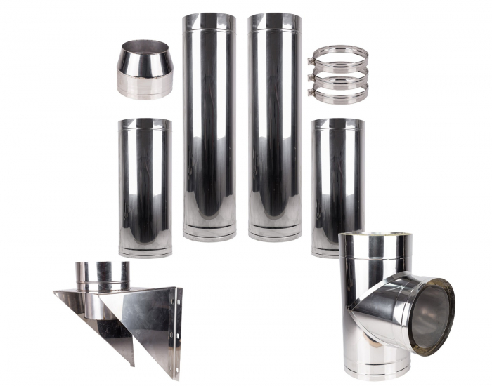 Cos de fum profesional KaminINOX Primo 8m D200mm 90G / Baza 0 [3]