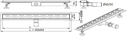 Rigola de dus Ermetiq cu izolatie model D 500x70mm VEN-S507D [3]