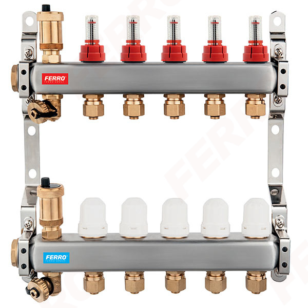 Distribuitor-colector cu debitmetre Ferro 10cai tip SN-RZP10S [1]