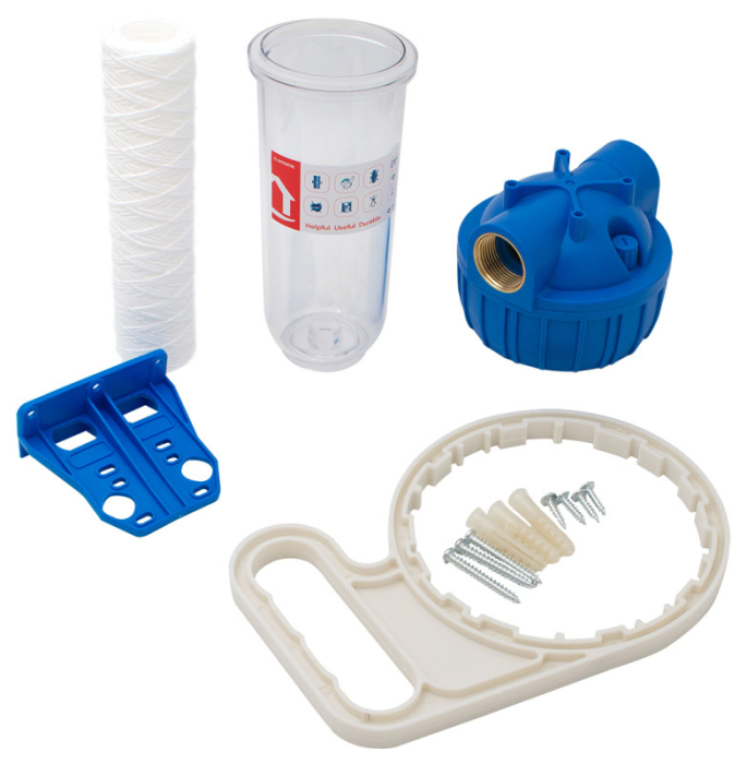 Filtru apa 10" cu cartus bumbac, filet interior 1" ERMETIQ [2]