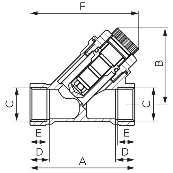 Filtru Y alama pentru impuritati cu magnet FERRO, PN 16 bar 1 1/2'' [3]
