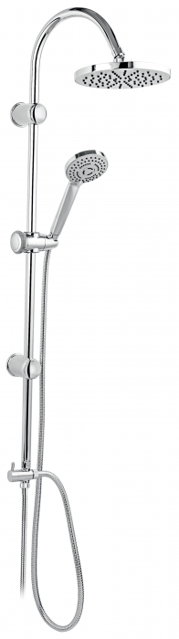 Pachet Rondo - set de dus cu dus fix si dus mobil culisant + Algeo - Baterie perete cada-dus, fara accesorii [3]
