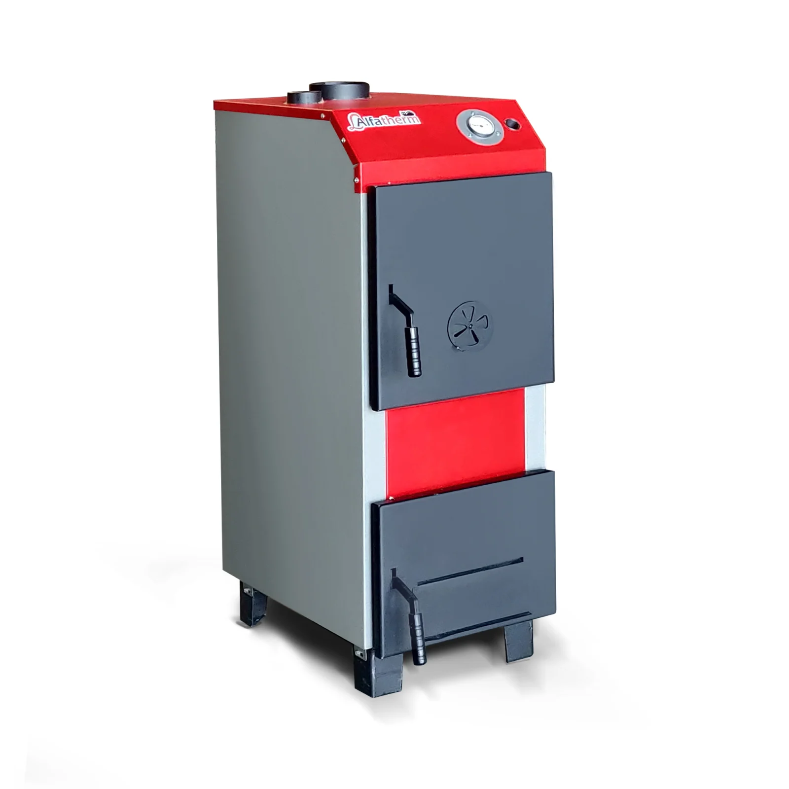 Pachet Cazan din otel pe combustibil solid ALFATHERM 37 kw cu accesorii instalare [2]