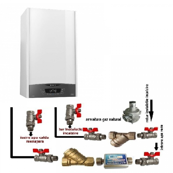 Pachet Centrala Termica pe gaz ARISTON CLAS ONE  24Wi-Fi 2022+KIT+ROBINETI [2]