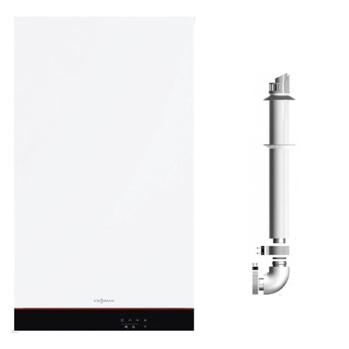 Pachet complet centrala termica Viessmann Vitodens 050-W 19kw, WIFI ,kit evacuare+Robineti+Filtru Antimagnetita CADOU [2]
