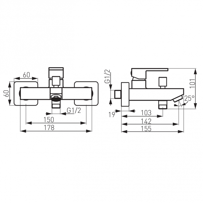 Pachet Pachet Rondo Black - set bara dus cu suport culisant, dus fix si para dus mobila + Zicco Black - Baterie perete cada/dus  NP21-BL+BZI1BL [6]