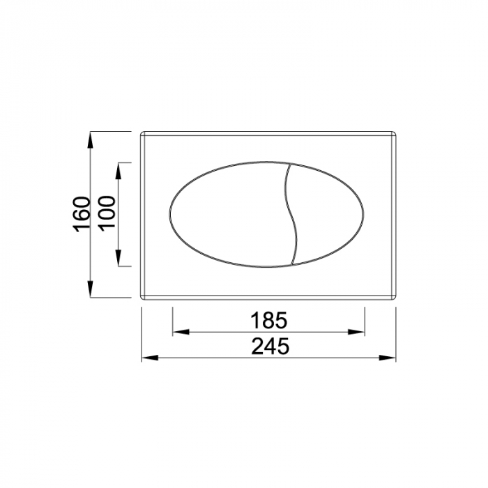 BUTON ACTIONARE DUBLU OVAL,ALB STYRON [2]