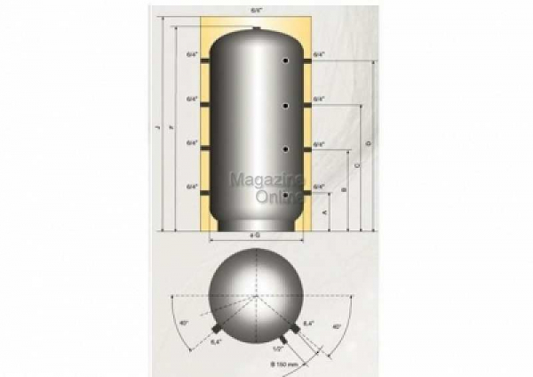 Austria Email Puffer - acumulator de apa calda, 3000 litri, fara serpentina, Austria Email PSM 3000 [2]