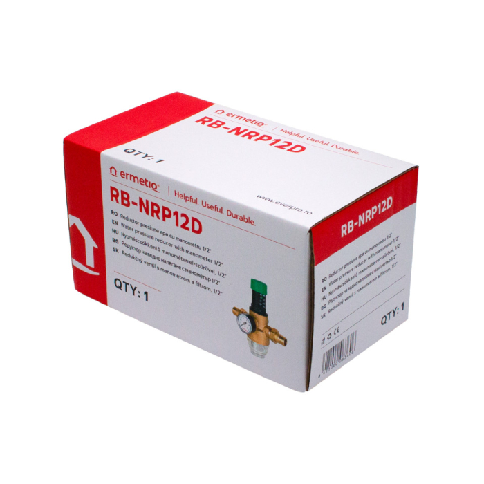 Reductor presiune apa cu manometru 1/2" ERMETIQ RB-NRP12D [3]