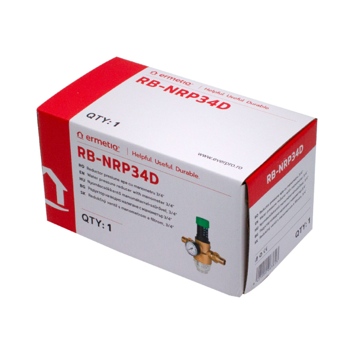 Reductor presiune apa cu manometru 3/4" ERMETIQ RB-NRP34D [3]