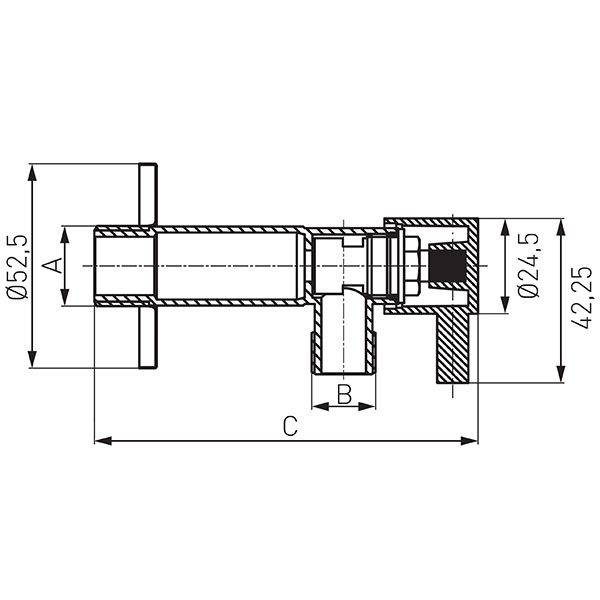 Robinet coltar cu cartus ceramic si maneta metalica FERRO Z1234C D.1/2"x3/4" [2]