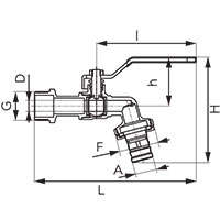 Robinet cu bila F-Comfort dublu serviciu FERRO KCN1 D.1/2 [2]