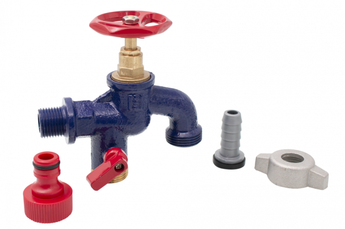 Robinet fonta dublu serviciu cu doua iesiri 3/4" [3]
