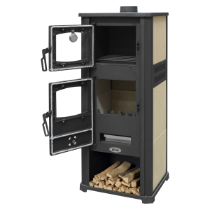 Semineu cu functionare pe lemne cu cuptor Ferroli Bergamo C 11.3 kW [2]