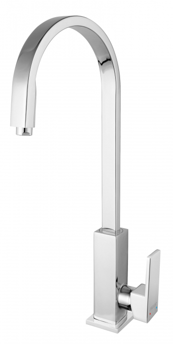 Set Chiuveta bucatarie Ferro 1 Cuva Rotunda 51 cm GRAFIT si Baterie stativa Ferro Zicco [3]