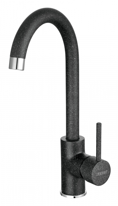 Set Chiuveta bucatarie Ferro Mezzo II 1 Cuva Rotunda 51 cm GRAFIT si Baterie Ferro FREYA stativa bucatarie BRF41B [2]