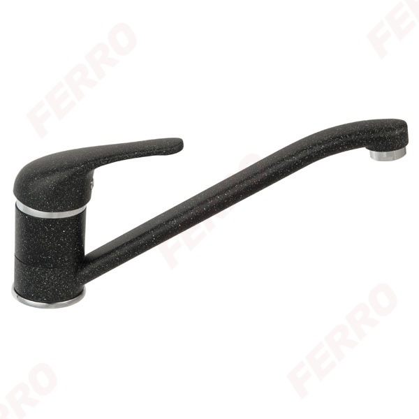 Set Chiuveta bucatarie Ferro Mezzo II 1 Cuva Rotunda 51 cm GRAFIT si Baterie Ferro FREYA stativa bucatarie BRF4B [3]