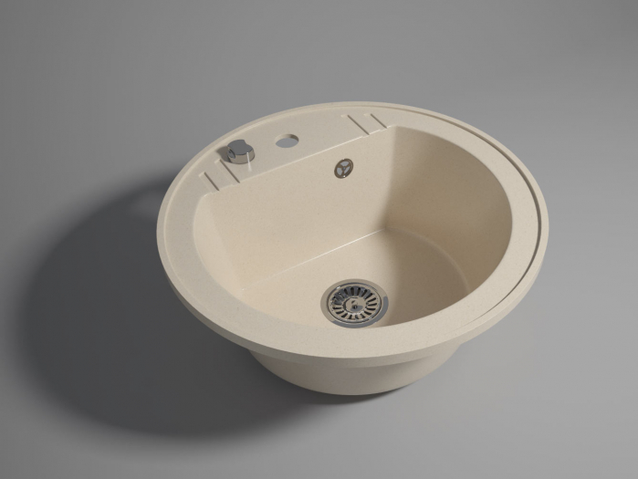 Set Chiuveta bucatarie Ferro Mezzo II 1 Cuva Rotunda 51 cm si Baterie Ferro FREYA stativa bucatarie BFR4S [3]