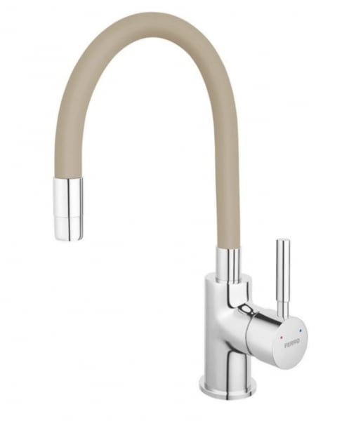 Set Chiuveta bucatarie Ferro Mezzo II 1 Cuva Rotunda 51 cm si Baterie Ferro Zumba cu Pipa Flexibila [7]