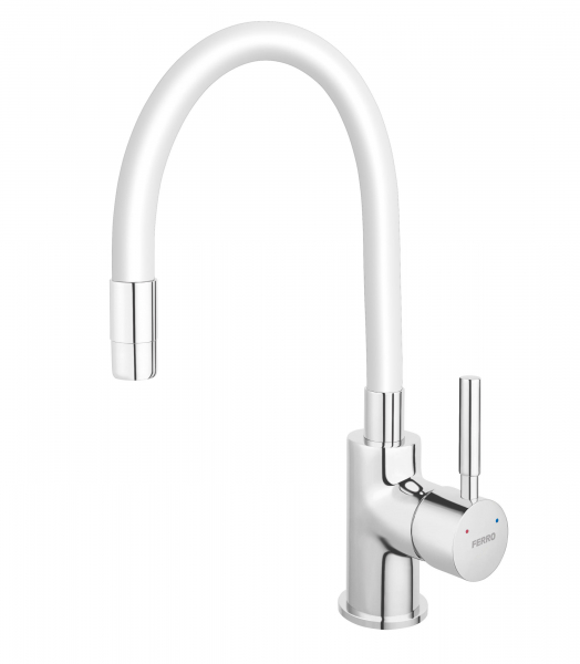 Set chiuveta Ferro granit 78x48 grafite ,2 cuve,cu baterie flexibila Ferro negru [5]