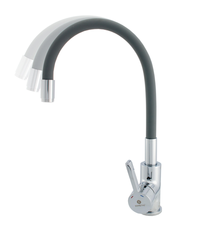 Set Chiuveta bucatarie Ferro Mezzo II 2 Cuve 78x48 cm GRI si Baterie Flexibila Gri ER-A208G [4]