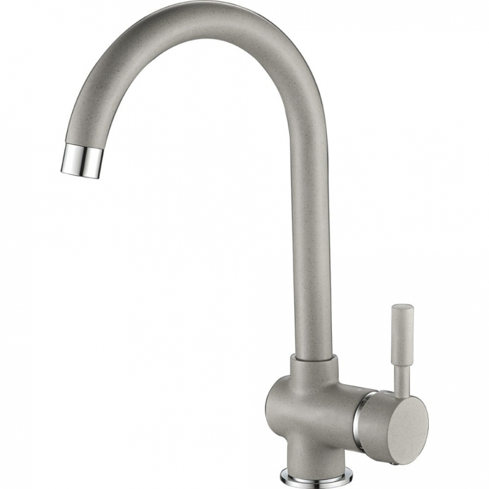 Set chiuveta bucatarie granit CASA BLANCA RONDO cu 1 cuva 51cm GRI+baterie GREY4H [4]
