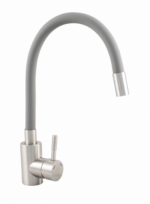 Set chiuveta CASA BLANCA DUO cu 2 cuve 78x48 GRI+Baterie ER-YX208G [6]