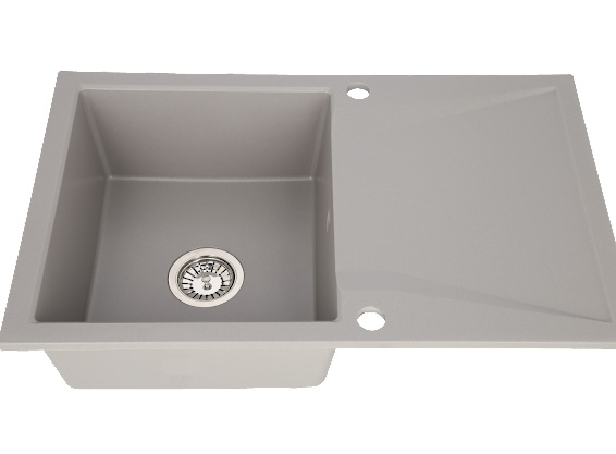 Set chiuveta CASA BLANCA NERA 1 cuva si picurator 790X500 GRI+Baterie ER-YX208G [3]