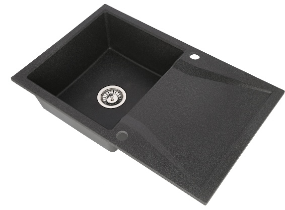 Set chiuveta CASA BLANCA NERA 1 cuva si picurator 790X500 NEAGRA+Baterie ER-YX208N [2]