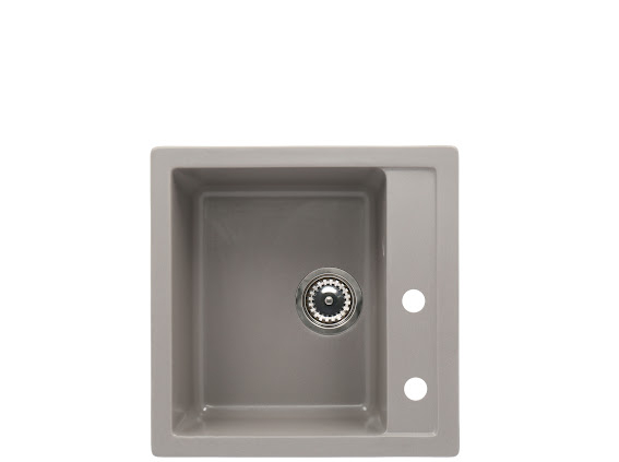 Set chiuveta CASA BLANCA QUADRO patrata, 1 cuva 48x48 GRI+Baterie ER-YX208G [3]
