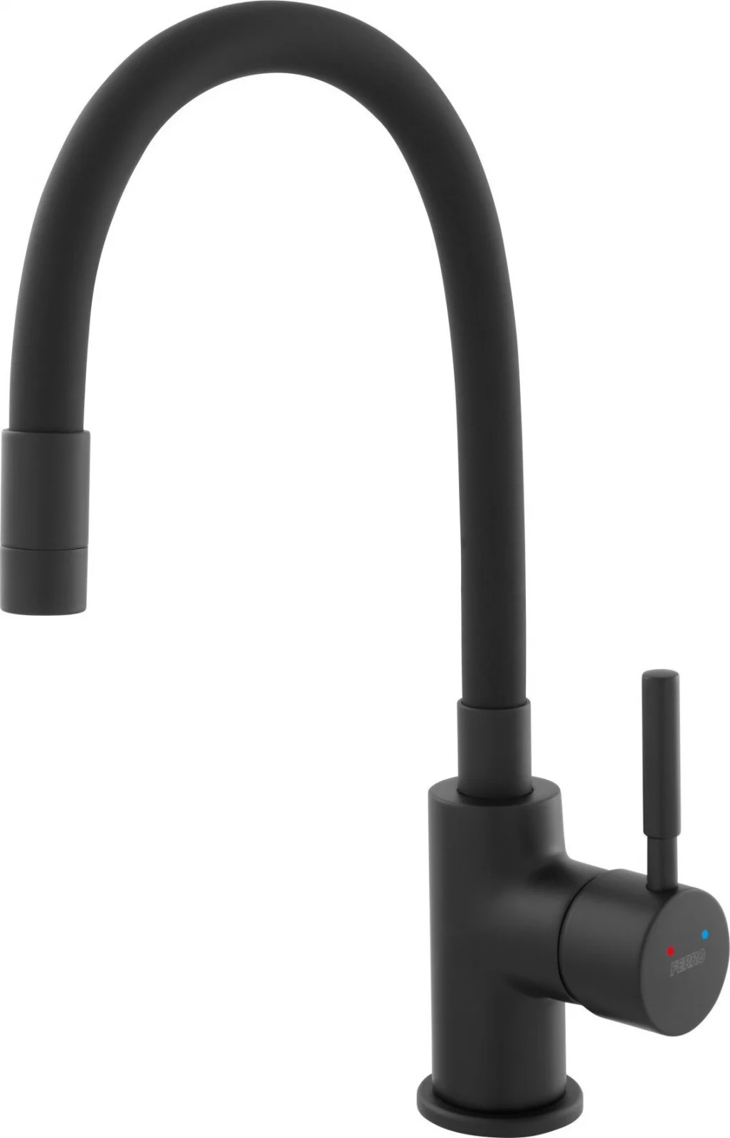 Set chiuveta Ferro granit cu 2 cuve 45 × 75 cm Negru Mat+Baterie flexibila Ferro neagra [4]