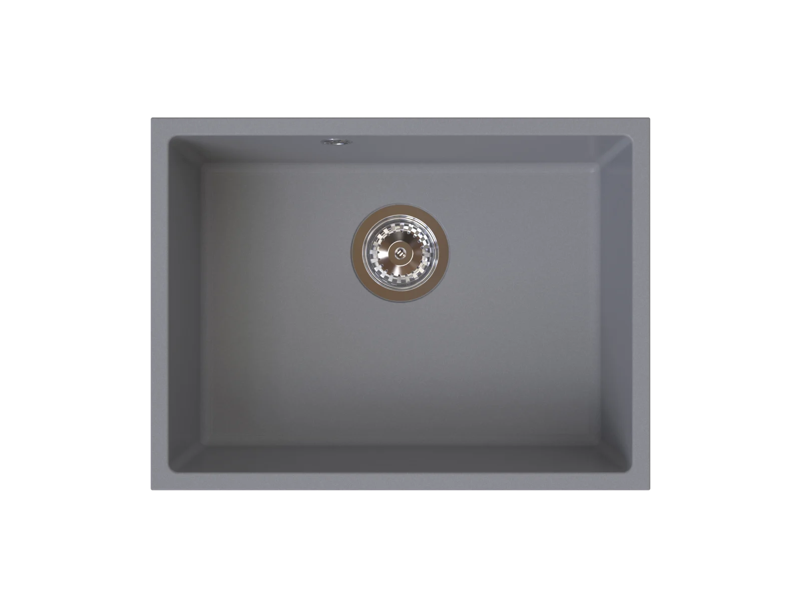 Set Chiuvetă granit montaj sub blat, o cuvă, 40 × 54 cm FERRO STAMPO Gri, adâncime cuvă 205 mm+Baterie flexibila FERRO gri [2]