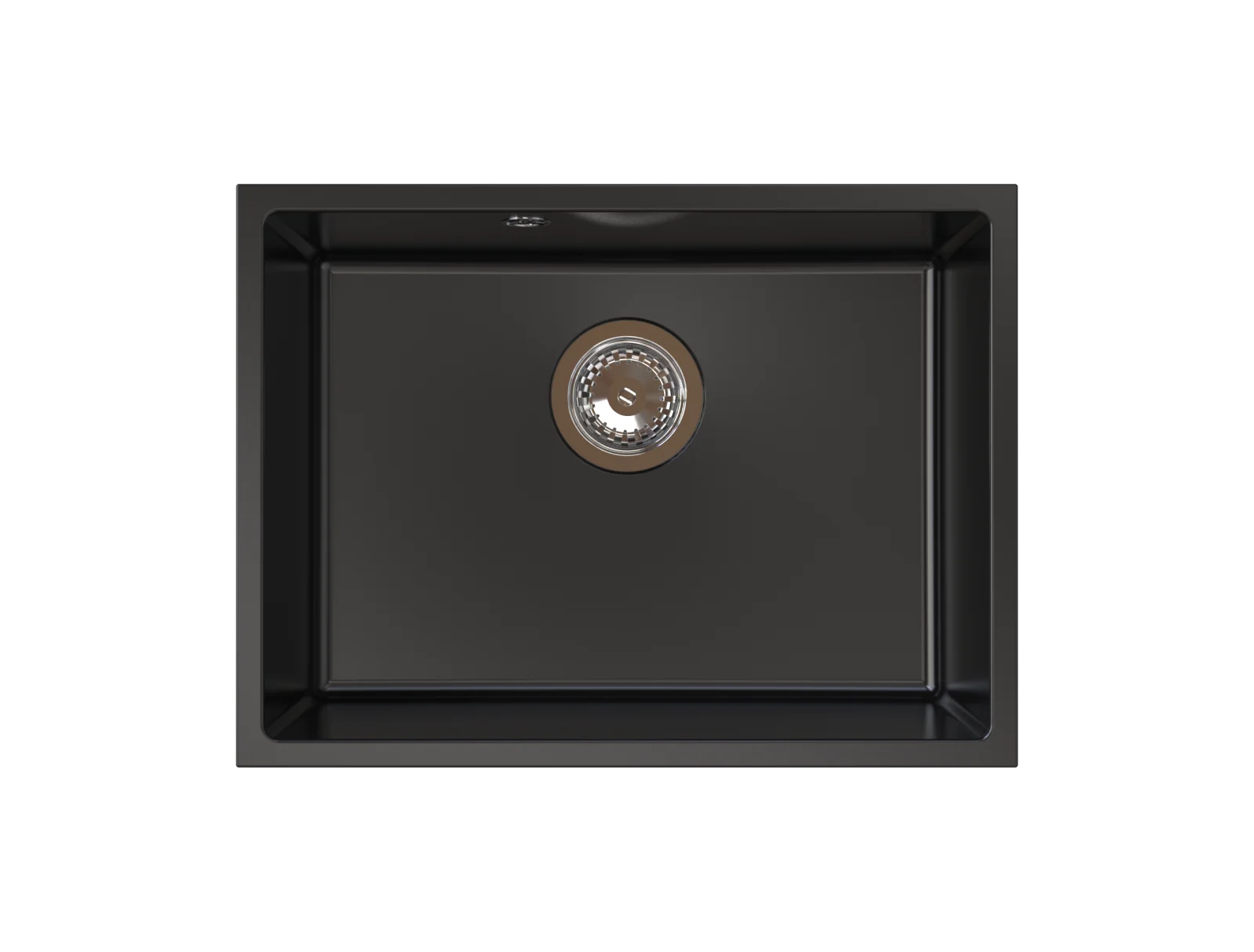 Set chiuvetă granit montaj sub blat, o cuvă, 40 × 54 cm FERRO STAMPO Negru Mat, adâncime cuvă 205 mm+ Baterie flexibile Ferro neagra [2]