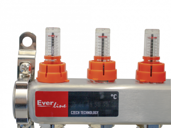Set distribuitor INOX cu debitmetre 1"- 5 cai [3]