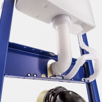 Set rezervor incastrat Geberit Duofix cu set fixare si clapeta alba Delta pentru vas WC suspendat [1]
