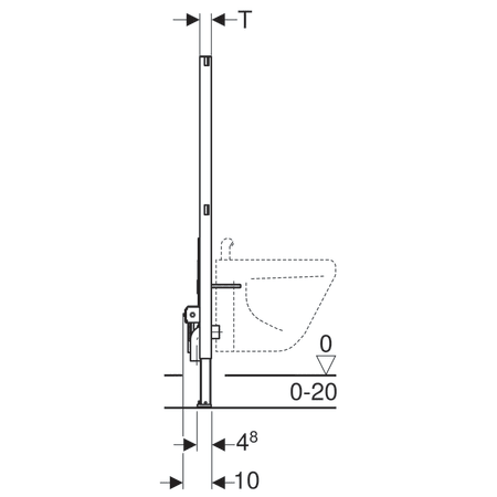 Cadru fixare bideu, Geberit Duofix 111.520.00.1, 112 cm, universal [2]