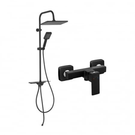 Produse Amenajare Baie - Pachet Set de dus Ferro KANTO+baterie dus Ferro Zicco Black NP94VL-BL+BZI7BL