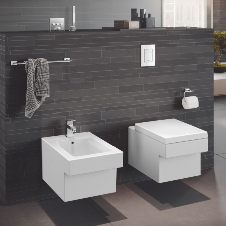 Baterie baie pentru bideu Grohe Eurocube 23138000 monocomanda, finisaj cromat, cu ventil [1]
