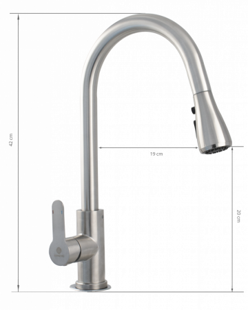 Baterie bucatarie INOX cu dus extractibil [1]
