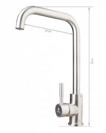 Baterie bucatarie inox teava 90° [2]