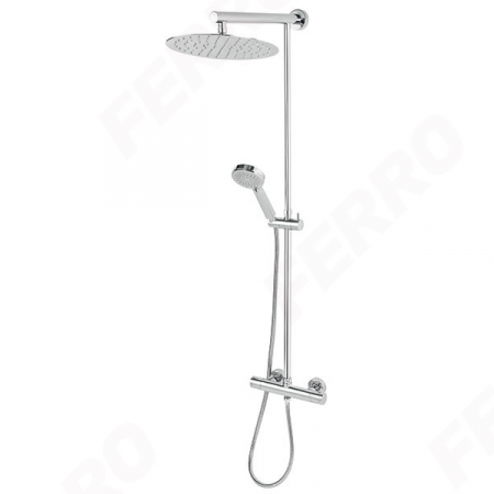 Produse Amenajare Baie - Baterie dus termostatica cu set dus fix si para dus mobila set 2 in 1 -Trevi FERRO NP75-TRV7U