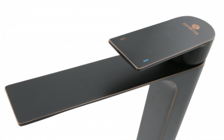 Baterie lavoar tip stalp Ermetiq; gama STYLISH negru [1]