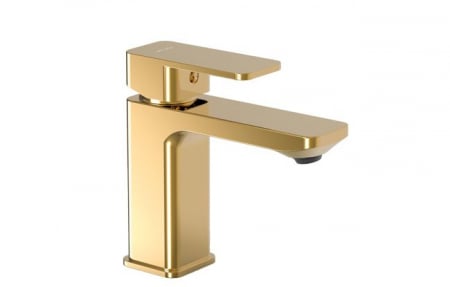 Baterii sanitare - Baterie loft pentru lavoar,cu ventil click-clack,auriu