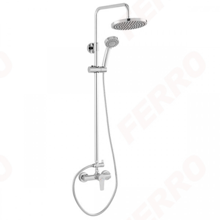 Seturi de Dus - BATERIE PERETE DUS FERRO RITTO CU SET DE DUS COMPLET - CROM