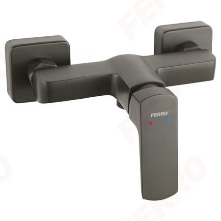 Baterii sanitare - Baterie perete dus FERRO Vitto Verdeline Gun Metal BVI7VLGM