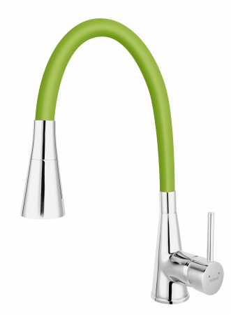 Amenajare bucatarie - Baterie bucatarie stativa pipa elastica FERRO ZUMBA II VERDE cu 2 functii