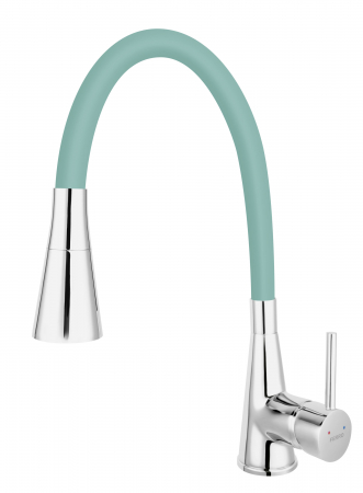 Amenajare bucatarie - Baterie bucatarie stativa pipa elastica FERRO ZUMBA II VERDE-MENTA cu 2 functii