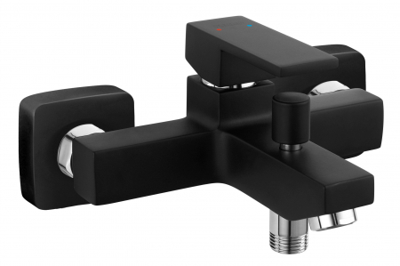 Pachet Pachet Rondo Black - set bara dus cu suport culisant, dus fix si para dus mobila + Zicco Black - Baterie perete cada/dus  NP21-BL+BZI1BL [2]