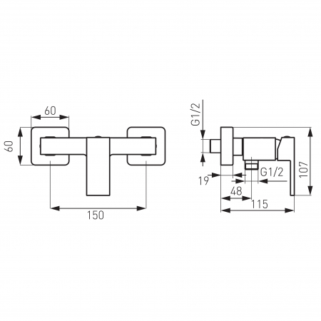 Pachet Rondo Black - set bara dus cu suport culisant, dus fix si para dus mobila + Zicco Black - Baterie perete dus  NP21-BL+BZI7BL [3]
